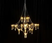 Светильник подвесной LED с пультом Галанта 07881-60,02(21) Kink Light прозрачный на 1 лампу, основание прозрачное в стиле арт-деко современный капли с пультом