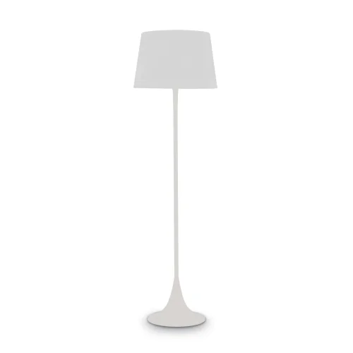 Торшер напольный LONDON PT1 BIANCO Ideal Lux  белый 1 лампа, основание белое в стиле современный
