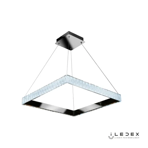 Светильник подвесной LED с пультом Crystal ice MD7212-44B CR iLedex прозрачный 1 лампа, основание хром в стиле современный хай-тек с пультом квадраты фото 3