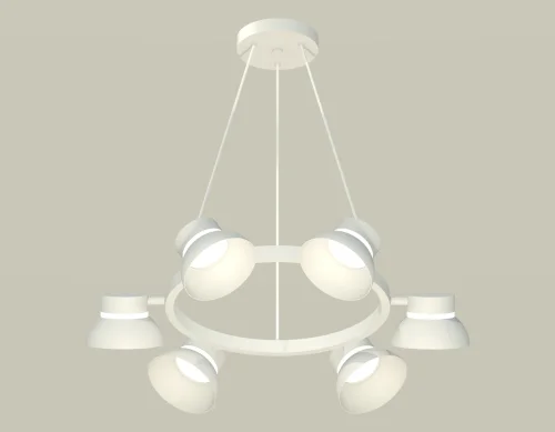 Светильник подвесной XB9191100 Ambrella light белый 6 ламп, основание белое в стиле хай-тек современный 