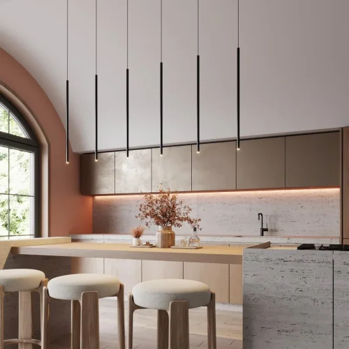 Светильник подвесной LED Milly 7103/4L Odeon Light чёрный на 1 лампу, основание чёрное в стиле хай-тек фото 3