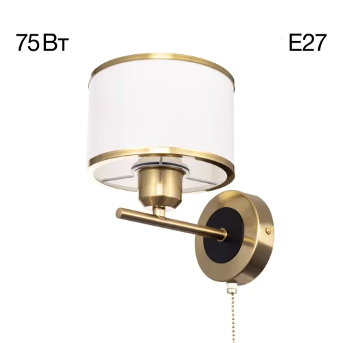 Бра с выключателем Alton CL421413 Citilux белый на 1 лампа, основание бронзовое в стиле современный классический 
