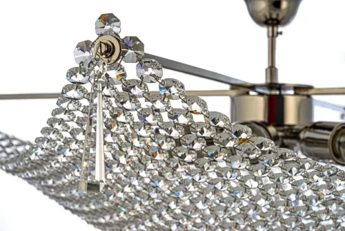 Люстра хрустальная потолочная Roma E 1.3.80.501 N Arti Lampadari прозрачная без плафона на 8 ламп, основание никель в стиле классический фото 3