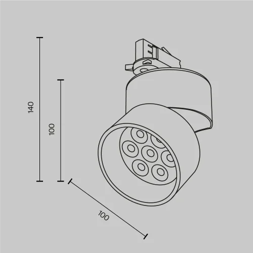 Трековый светильник Alfa Trinity 2700K 15Вт 36° TR199-3-15W2.7K-M-W Maytoni белый для шинопроводов серии Alfa белый фото 10