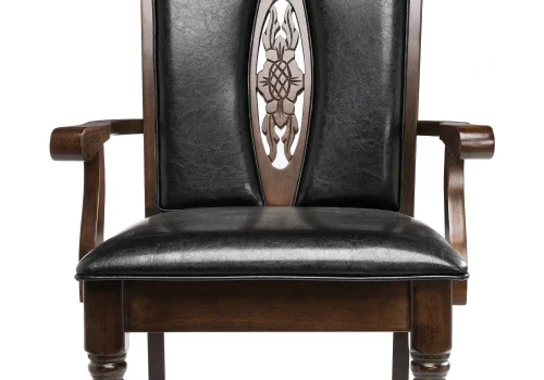 Деревянный стул Gala dirty oak / black 11421 Woodville, чёрный/искусственная кожа, ножки/дерево/коричневый, размеры - ****600*600 фото 7