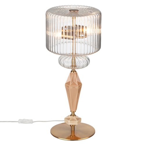 Настольная лампа Terra 5414/2T Odeon Light прозрачная на 2 лампы, основание латунь античное бронза керамика металл в стиле классический современный фото 3