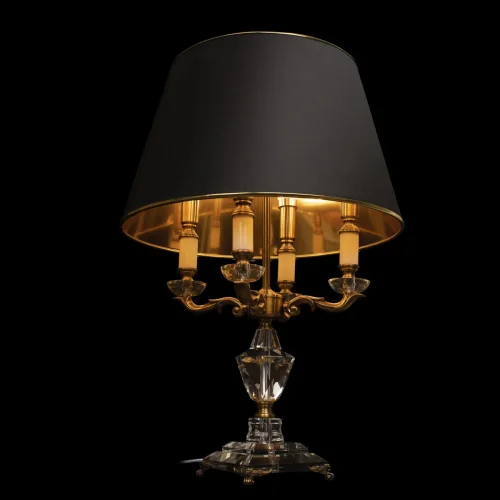 Настольная лампа Сrystal 10280 LOFT IT чёрная 1 лампа, основание прозрачное хрусталь в стиле классический  фото 6