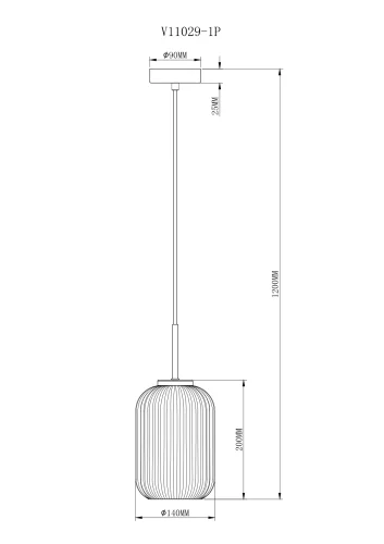 Светильник подвесной Ivory V11029-1P  Moderli белый 1 лампа, основание белое в стиле современный выдувное фото 2