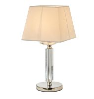 Настольная лампа Gay APL.754.04.01 Aployt белая 1 лампа, основание хром стекло металл в стиле классический 