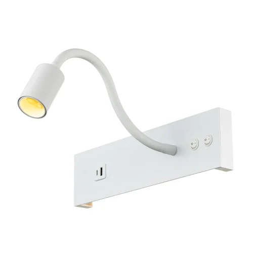 Бра с выключателем LED USB Декарт CL704470 Citilux белый на 1 лампу, основание белое в стиле современный хай-тек гибкая ножка для чтения usb фото 2