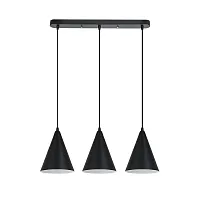 Светильник подвесной Lark A7074SP-3BK Arte Lamp чёрный на 3 лампы, основание чёрное в стиле лофт современный линейный