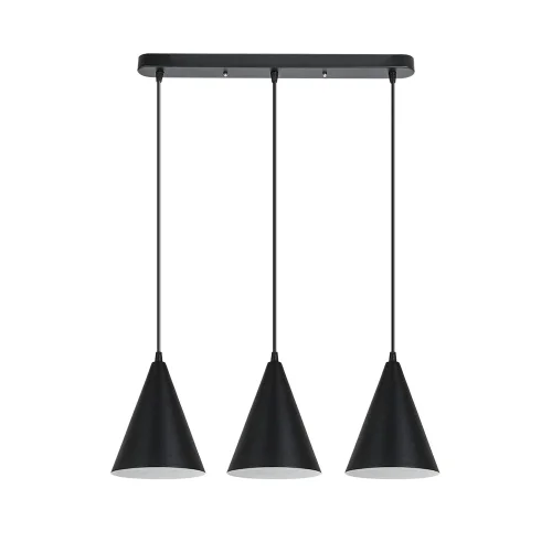 Светильник подвесной Lark A7074SP-3BK Arte Lamp чёрный на 3 лампы, основание чёрное в стиле лофт современный линейный