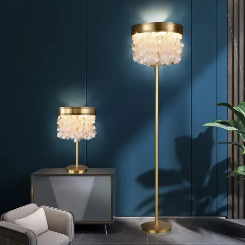 Торшер VERONA FL B 212111-23 ImperiumLoft прозрачный на 6 ламп, основание латунь в стиле современный фото 3