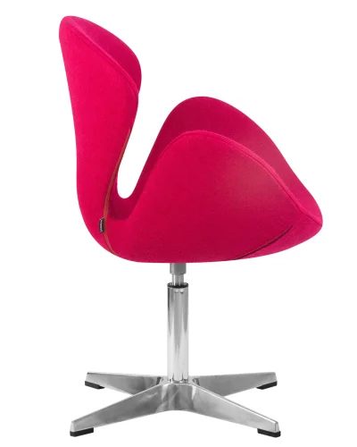 Кресло дизайнерское 69A-LMO SWAN, цвет сиденья бордовый (AF5), алюминиевое основание Dobrin, бордовый/ткань, ножки/металл/алюминий, размеры - ****710*600 фото 3