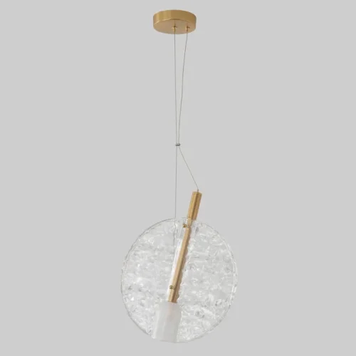 Светильник подвесной FROZEN SP1 BRASS Crystal Lux прозрачный на 1 лампу, основание латунь в стиле современный фото 2 Светильник подвесной FROZEN SP1 BRASS Crystal Lux прозрачный на 1 лампу, основание латунь в стиле современный фото 2