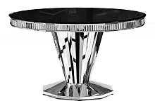 Стол на тумбе Grande черный 15303 Woodville столешница чёрная из стекло