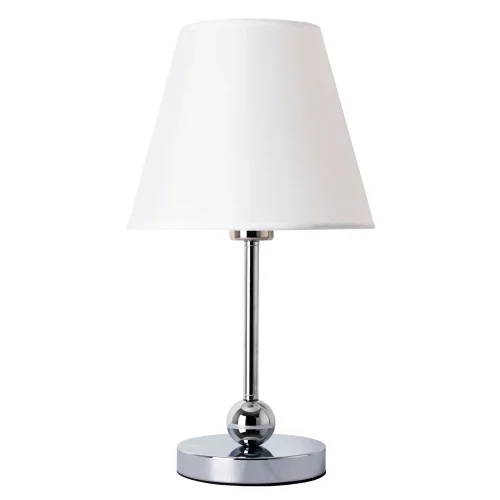 Настольная лампа Elba A2581LT-1CC Arte Lamp белая на 1 лампу, основание хром металл в стиле современный 