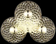 Бра LED Pamela WE160.03.301 Wertmark прозрачный 1 лампа, основание золотое в стиле современный 