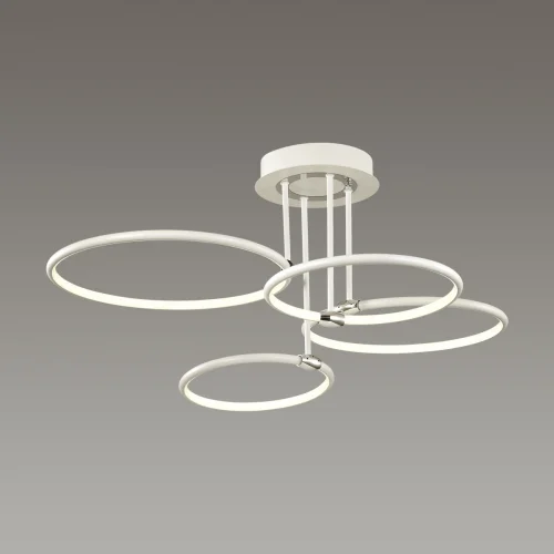 Люстра потолочная LED Ursula 5282/96CL Lumion белая на 1 лампа, основание белое в стиле современный кольца фото 3