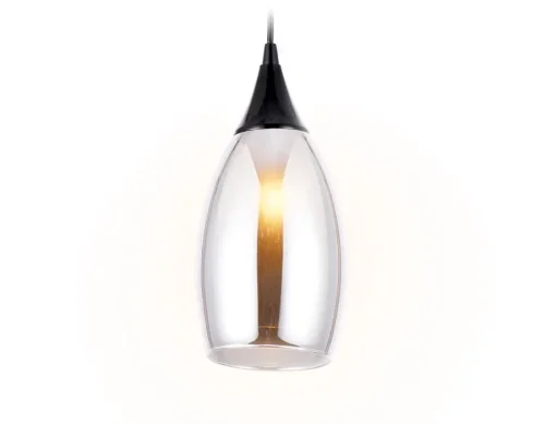 Светильник подвесной TR3544 Ambrella light серый на 1 лампу, основание чёрное в стиле современный фото 2
