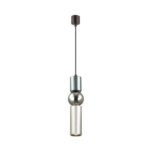 Светильник подвесной Sakra 4070/5L Odeon Light серый 1 лампа, основание серое в стиле современный трубочки
