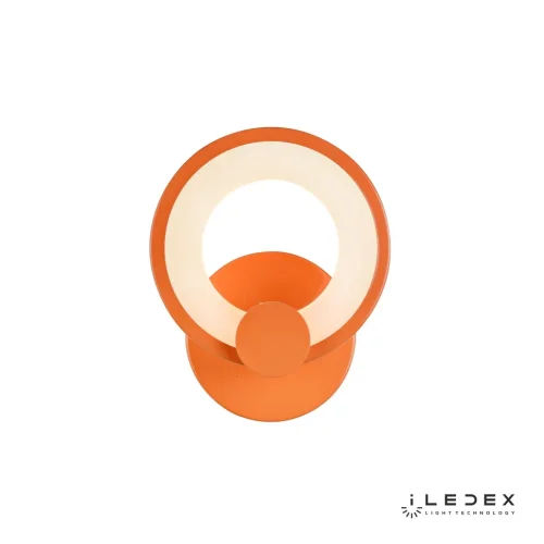 Бра LED Ring A001/1 Orange iLedex оранжевый на 1 лампа, основание оранжевое в стиле хай-тек современный кольца фото 2