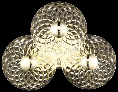 Бра LED Pamela WE160.03.301 Wertmark прозрачный на 1 лампа, основание золотое в стиле современный 
