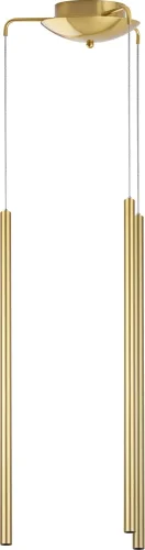 Светильник подвесной LED Tubo L3T747333 Lightstar золотой на 3 лампы, основание золотое в стиле современный минимализм трубочки