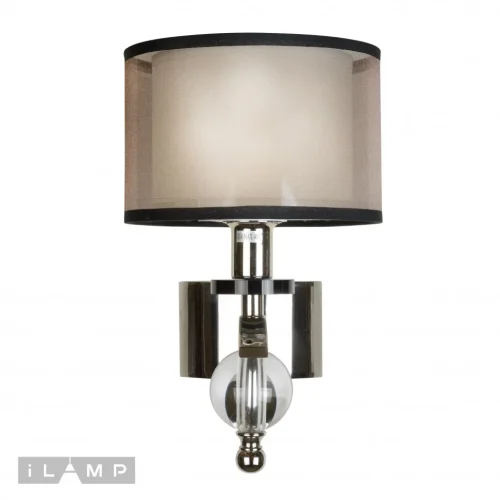 Бра Malibu W2335-1 nic iLamp коричневый на 1 лампу, основание хром в стиле современный фото 3