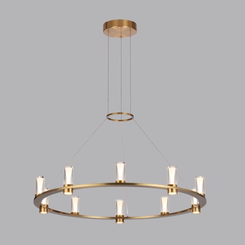 Люстра подвесная LED Defance 7144/70L Odeon Light прозрачная на 8 ламп, основание бронзовое в стиле современный классический кольца фото 4 Люстра подвесная LED Defance 7144/70L Odeon Light прозрачная на 8 ламп, основание бронзовое в стиле современный классический кольца фото 4