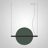 Светильник подвесной LIBERTY L76 Green 208563-23 ImperiumLoft зелёный на 1 лампу, основание чёрное в стиле современный 