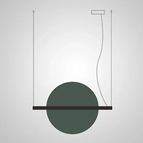 Светильник подвесной LIBERTY L110 Red 208567-23 ImperiumLoft красный на 1 лампу, основание чёрное в стиле современный фото 15