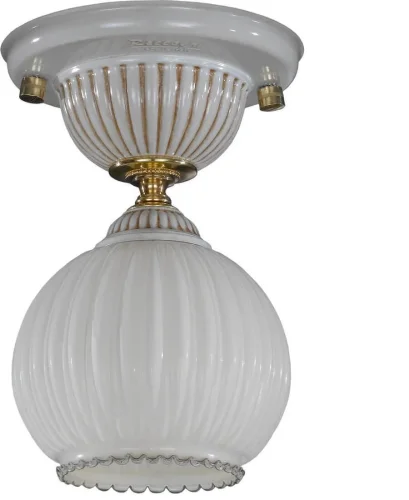 Светильник потолочный PL 9670/1 Reccagni Angelo белый 1 лампа, основание белое в стиле классический  фото 2