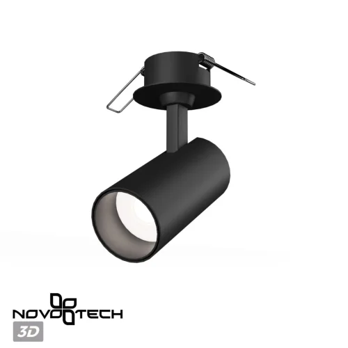 Спот встраиваемый Selene 359226 Novotech чёрный 1 лампа, основание чёрное в стиле современный хай-тек  фото 4