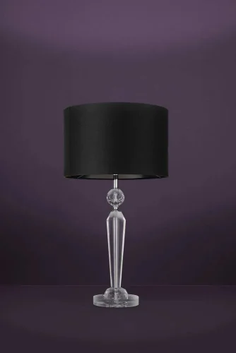 Настольная лампа Pasiano 1 390158 Eglo чёрная на 1 лампу, основание прозрачное хром стекло металл в стиле современный фото 2