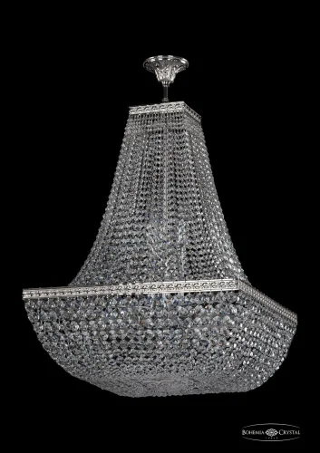 Люстра потолочная хрустальная 19112/H2/55IV Ni Bohemia Ivele Crystal прозрачная на 12 ламп, основание никель в стиле классический sp