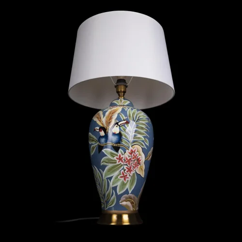 Настольная лампа Pleasure 10289T LOFT IT белая 1 лампа, основание разноцветное синее керамика в стиле классический современный  фото 4