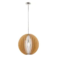 Светильник подвесной COSSANO 94765 Eglo коричневый 1 лампа, основание серое никель в стиле современный 