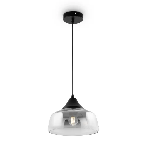 Светильник подвесной Jiffy FR5188PL-01B Freya прозрачный 1 лампа, основание чёрное в стиле современный  фото 4