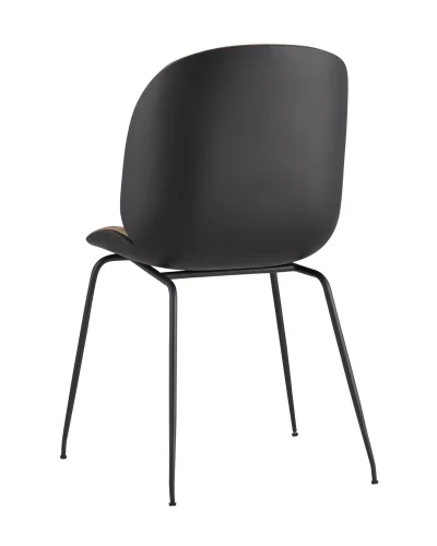 Стул Турин, бежевая экокожа, черные ножки УТ000001743 Stool Group, бежевый/экокожа, ножки/металл/чёрный, размеры - ****530*530 фото 5