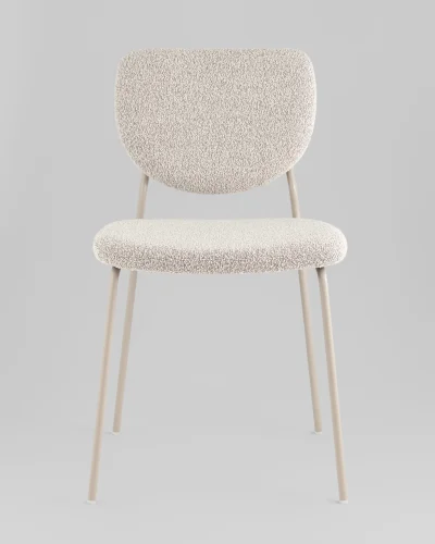 Стул обеденный Gigi, серо-бежевый букле, кремовые ножки УТ000039038 Stool Group, /букле, ножки/металл/, размеры - ***** фото 5