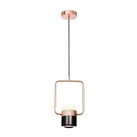 Светильник подвесной LED Ling 8118-A LOFT IT чёрный на 1 лампу, основание медь в стиле современный 