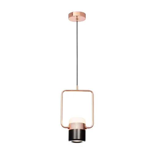 Светильник подвесной LED Ling 8118-A LOFT IT чёрный на 1 лампу, основание медь в стиле современный 