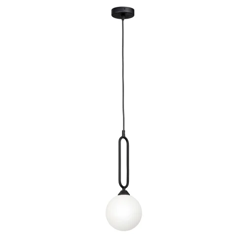 Светильник подвесной V2930-1/1S Vitaluce белый 1 лампа, основание чёрное в стиле арт-деко  фото 3