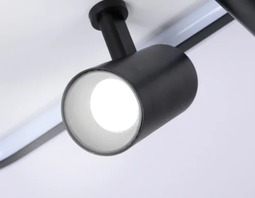 Светильник потолочный LED с пультом FL5115 Ambrella light белый чёрный 1 лампа, основание белое в стиле современный хай-тек квадраты фото 8