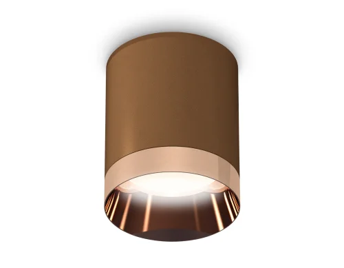 Светильник накладной Techno spot XS6304012 Ambrella light коричневый 1 лампа, основание коричневое в стиле современный круглый