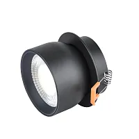Светильник точечный LED Astern 4510-1C Favourite чёрный на 1 лампу, основание чёрное в стиле хай-тек круглый