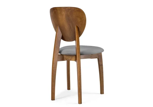 Деревянный стул Окава tenerife stone / миланский орех 543597 Woodville, серый/ткань, ножки/массив бука/орех, размеры - ****440*500 фото 4