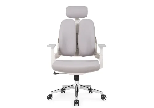 Компьютерное кресло Hiba gray / chrome 15605 Woodville, серый/ткань, ножки/металл/хром, размеры - *1180***650*620 фото 2