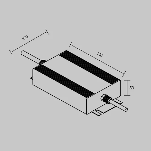 Источник напряжения PSL008 48В 600Вт IP67 832001 Maytoni для светодиодных лент фото 3